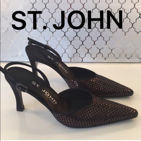 St. John Shoes - ⭐️ST. JOHN BEAUTIFUL EMBELLISHED HEELS 💯AUTH